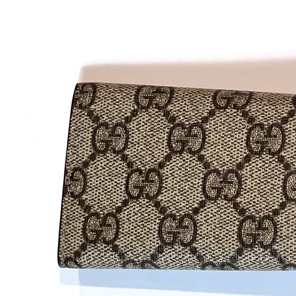 Gucci GG Print Key Case Brown PVC Gold-Tone GG Charm -Six Rings Authentic - Picture 14 of 14